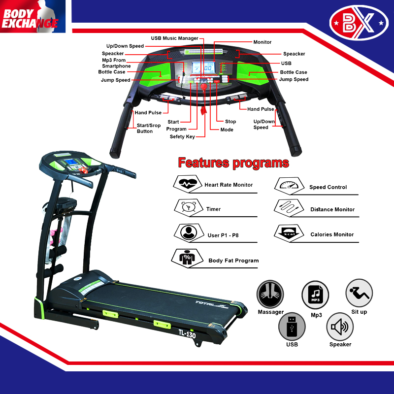 Treadmill Electric Motorized TL-130