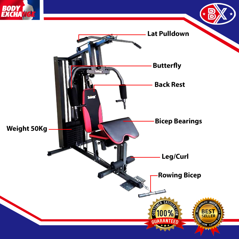 Home Gym 1 Sisi TL-HG008 With Cover Beban 50kg