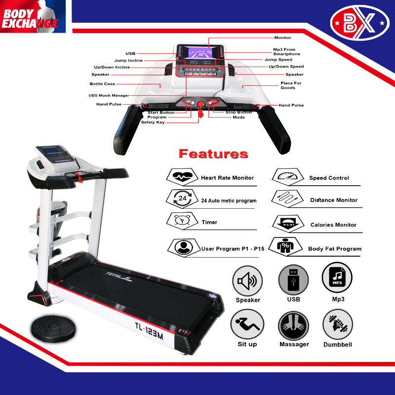 Treadmill Electric Motorized TL-123M